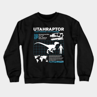 Utahraptor fact sheet Crewneck Sweatshirt